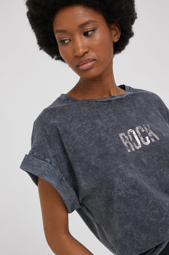 Bavlnené tričko Answear.LAB sivá OTK1438.1W