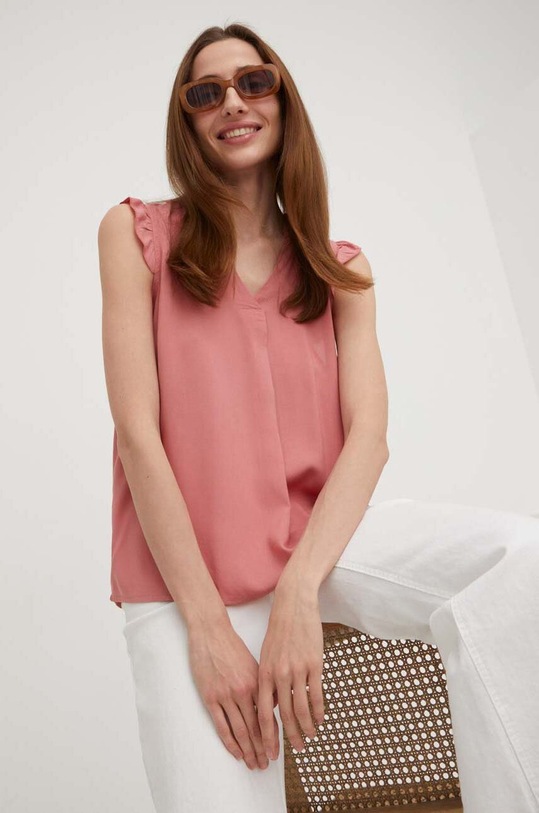 Answear Lab bluzka regular czerwony D73761R11087A.1WK
