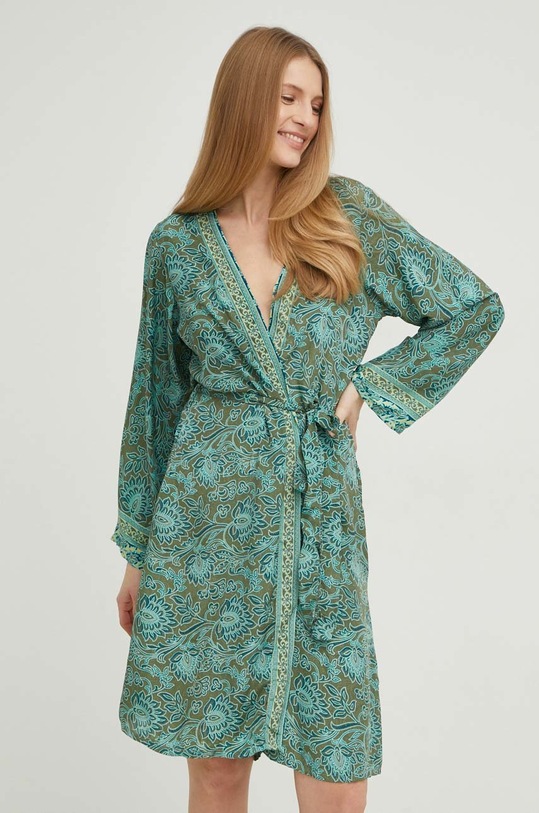 Answear Lab halat de baie din matase MI08.WK verde WW23