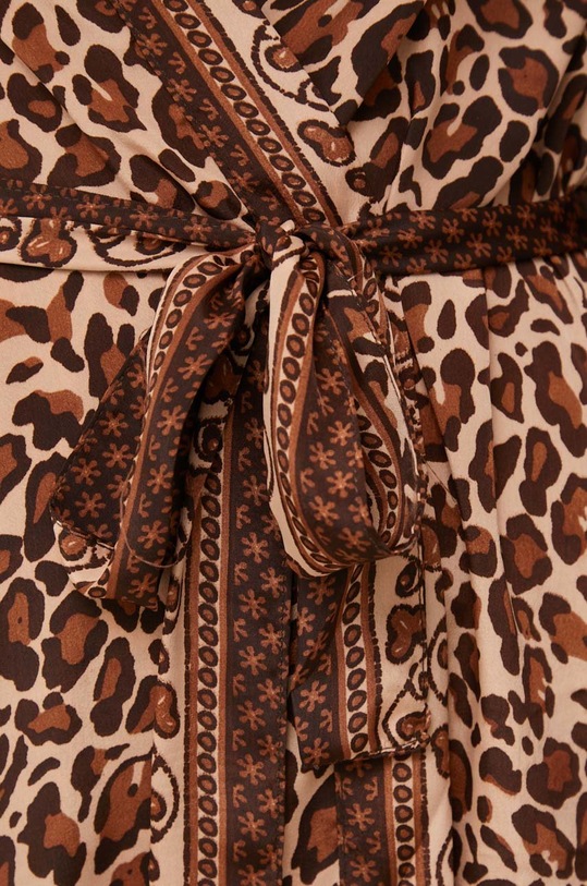 Answear Lab szlafrok jedwabny MI08.3WK brązowy