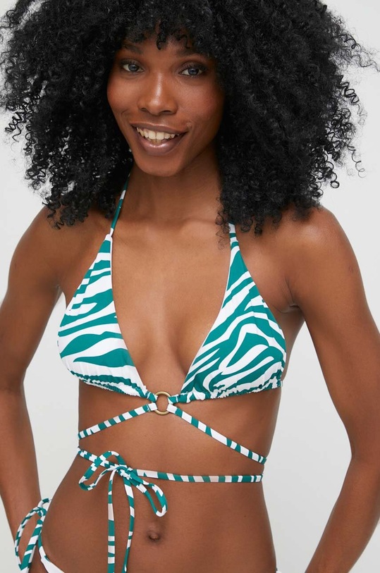 Plavková podprsenka Answear.LAB vrchní zelená hlb108.G.h