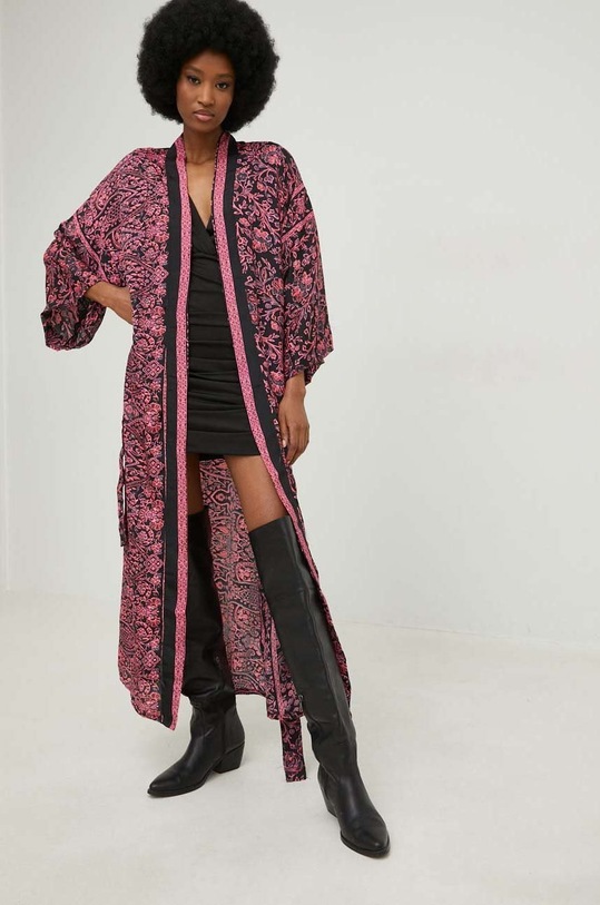 Answear Lab kimono jedwabny SN01.1WK czarny WW23