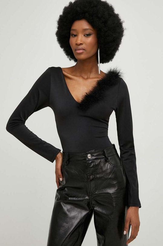 Answear Lab body imprimeu negru 6928.KK