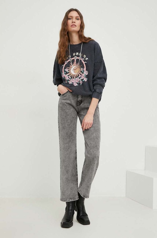 βαμβακερή μπλούζα Answear.LAB 0007.W γκρί WW23