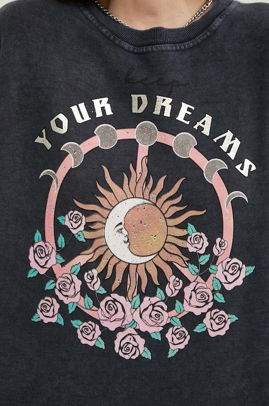 βαμβακερή μπλούζα Answear.LAB 0007.W γκρί