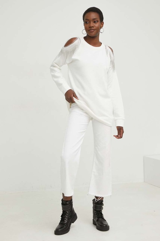 Хлопковая кофта Answear.LAB X лимитированная коллекция SISTERHOOD SNG3js белый WW23