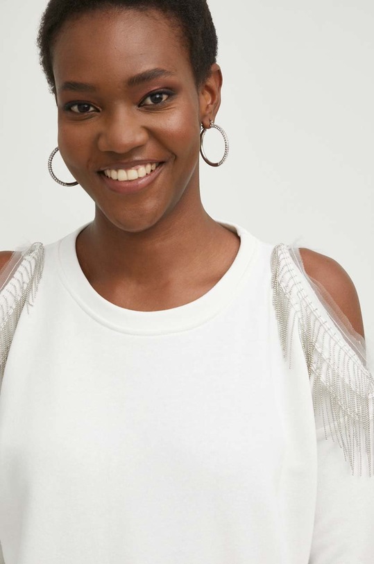 Хлопковая кофта Answear.LAB X лимитированная коллекция SISTERHOOD белый SNG3js