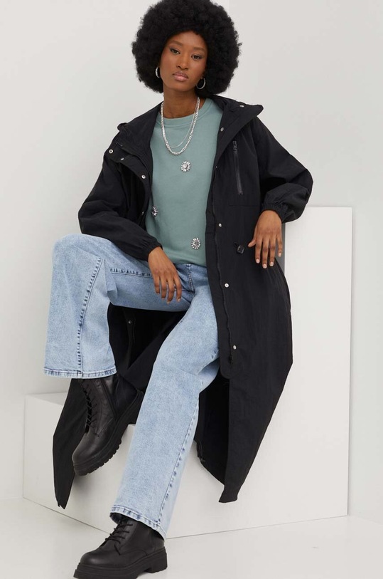 Answear Lab hanorac de bumbac SNG12.db verde WW23