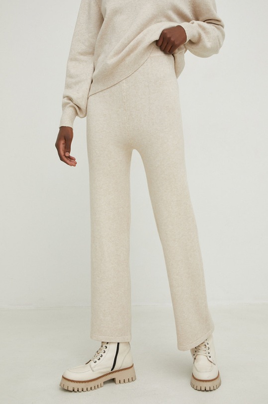 Odzież Answear Lab komplet sweter i spodnie ac19021.w beżowy