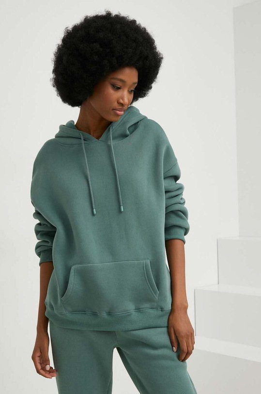 Бавовняний спортивний костюм Answear Lab j53121.6spodnie.j21160. зелений WW23