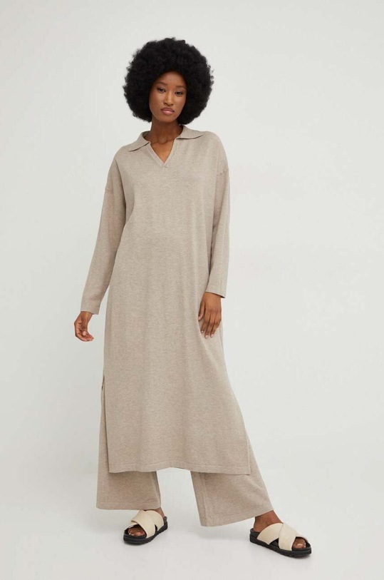 Answear Lab komplet dzianina beżowy ha3786.KK