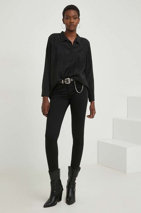 Odzież Answear Lab koszula X kolekcja limitowana SISTERHOOD SNG5js czarny