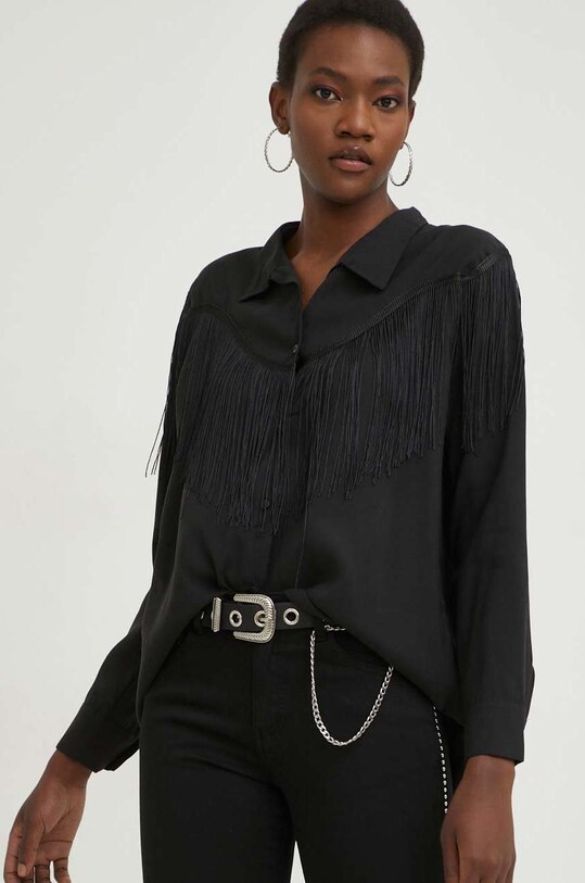 Košile Answear.LAB X limitovaná kolekce SISTERHOOD SNG5js černá