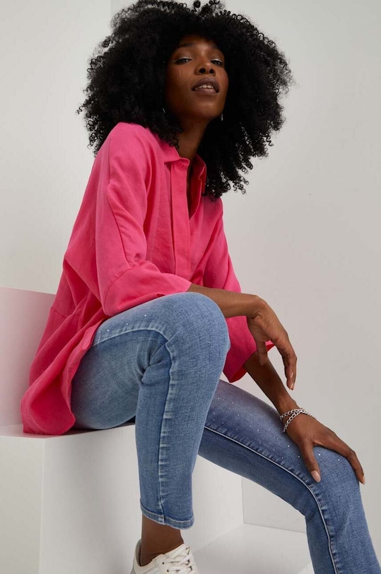 Košile Answear.LAB tříčtvrteční růžová 344033.H