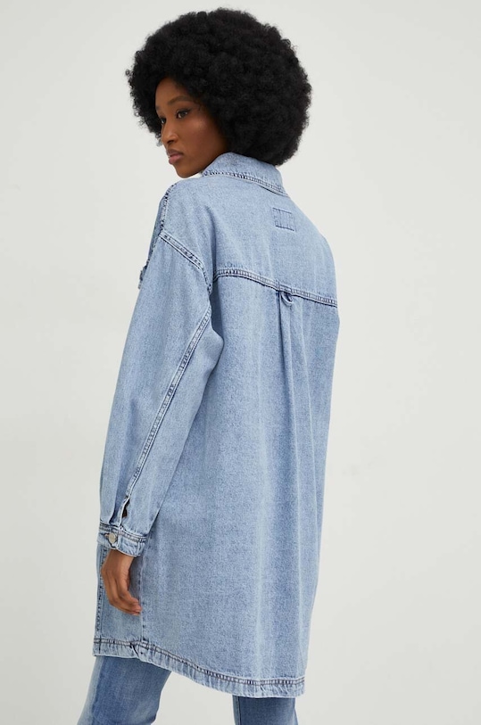 Odzież Answear Lab koszula jeansowa X kolekcja limitowana SISTERHOOD 2015.H niebieski