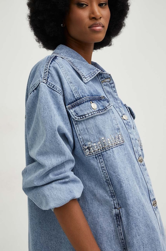 Answear Lab koszula jeansowa X kolekcja limitowana SISTERHOOD 2015.H niebieski