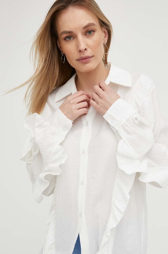 Košile Answear.LAB dlouhý bílá 88913.KK