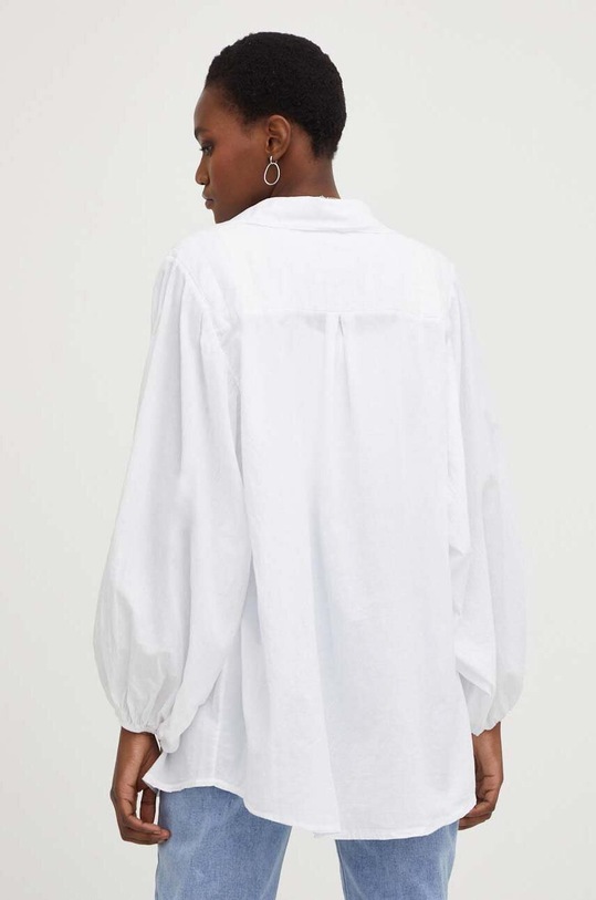 Βαμβακερό πουκάμισο Answear.LAB X limited collection SISTERHOOD λευκό s22146.w