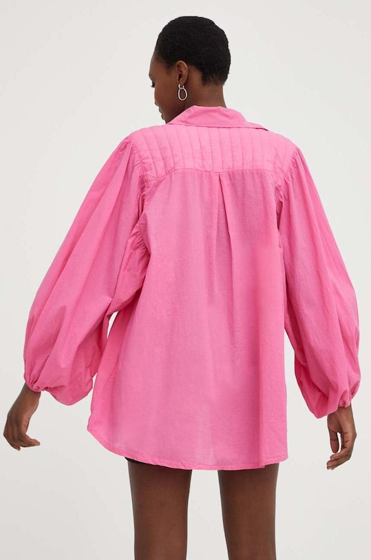 Хлопковая рубашка Answear.LAB X Лимитированная коллекция SISTERHOOD розовый 22146.2w