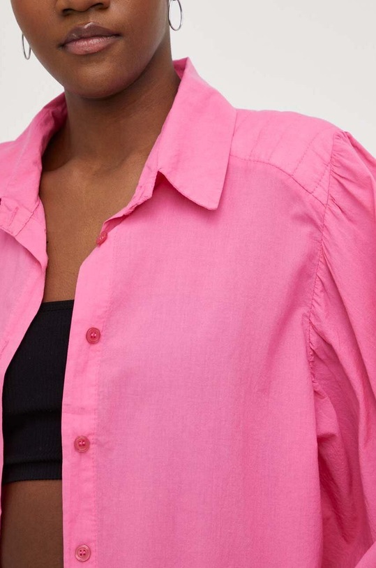 Хлопковая рубашка Answear.LAB X Лимитированная коллекция SISTERHOOD 22146.2w розовый