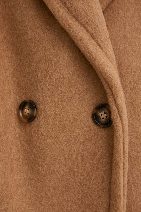 Answear Lab płaszcz wełniany 9935.2h brązowy