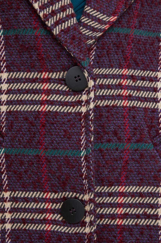 Answear Lab płaszcz z domieszką wełny 22365.1KK fioletowy