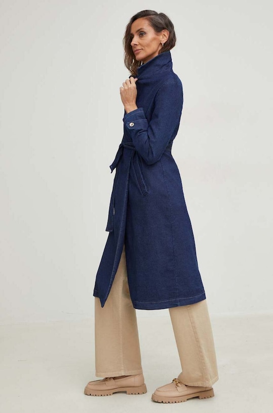 Дънково палто Answear Lab без качулка син 530021.WK