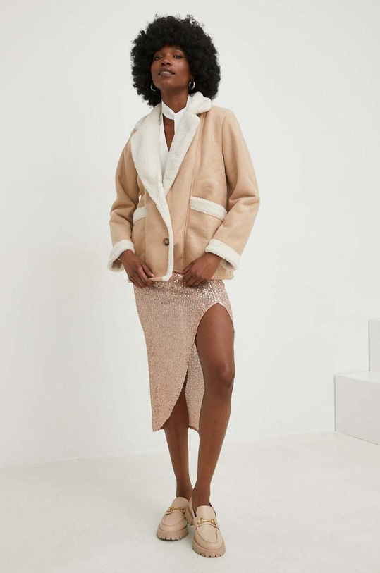 Vlnená bunda Answear.LAB IJ2262.1h béžová WW23