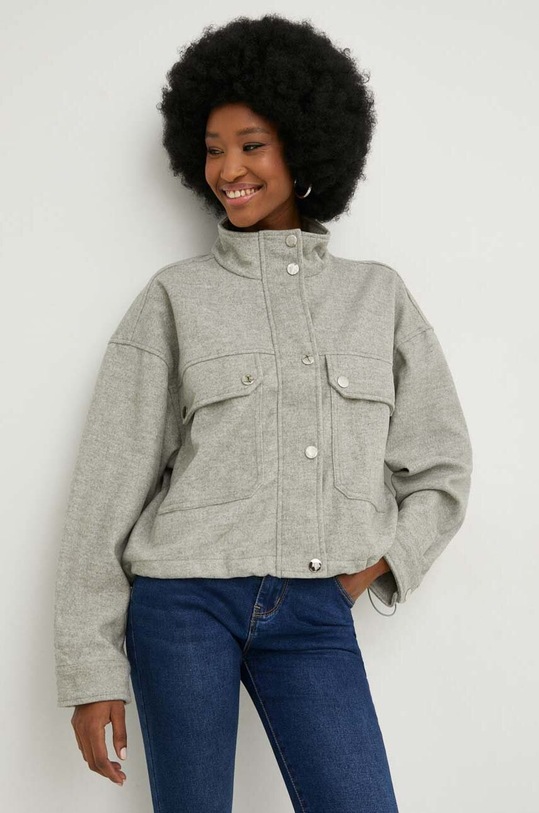 Vlněná bunda Answear.LAB nezateplené tyrkysová 4347.KK