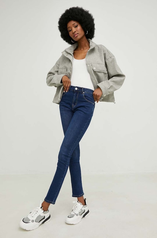 Vlněná bunda Answear.LAB 4347.KK tyrkysová WW23