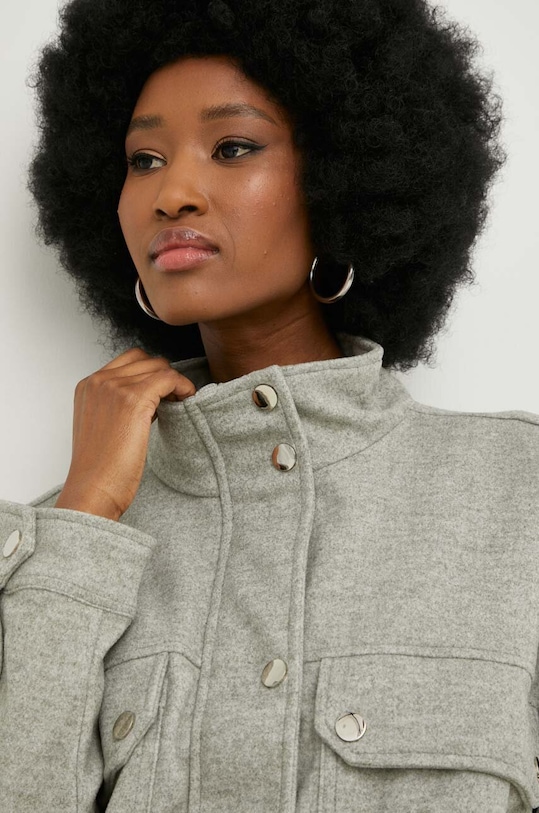 Vlněná bunda Answear.LAB 4347.KK tyrkysová