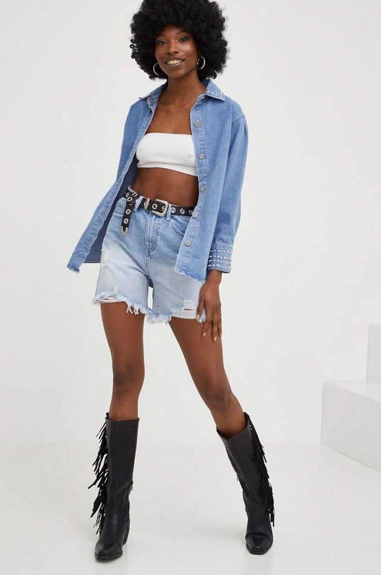 Džínová bunda Answear.LAB 356.WK modrá WW23