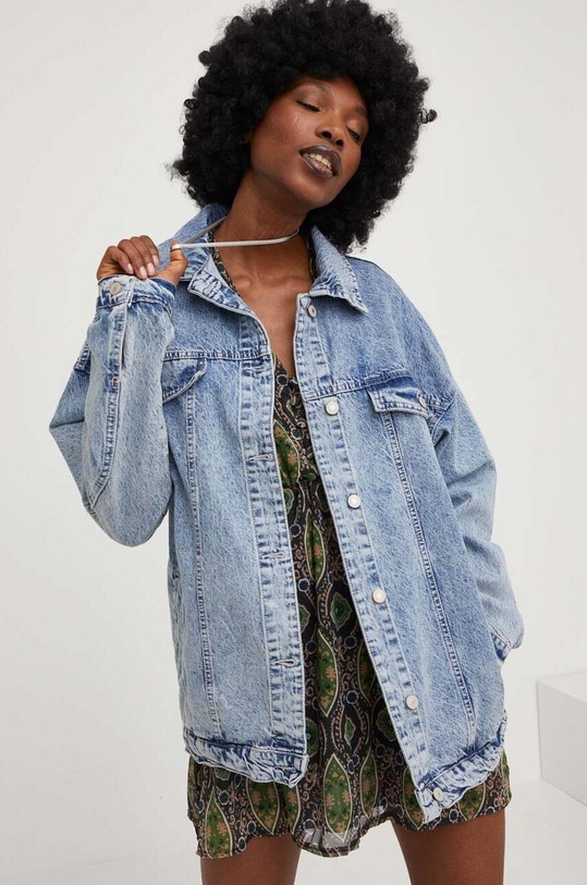 Answear Lab geacă din denim necaptusit albastru 9225.KK