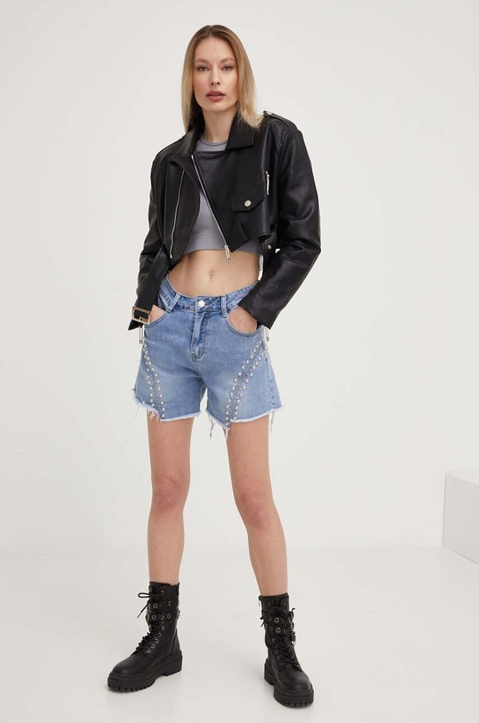 Δερμάτινο μπουφάν Answear.LAB 1337.w μαύρο WW23