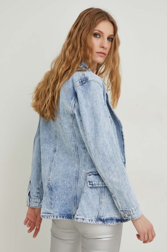 Oblečení Džínové sako Answear.LAB X limitovaná kolekce SISTERHOOD g1513.db modrá