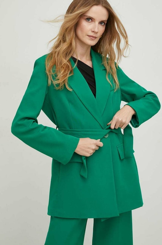 Answear Lab komplet - marynarka i spodnie 9701.js zielony WW23