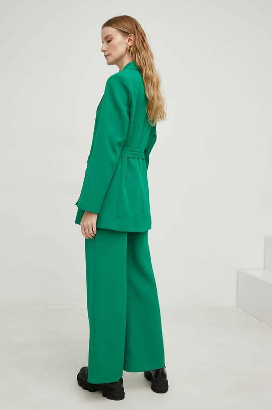 Answear Lab komplet - marynarka i spodnie zielony 9701.js