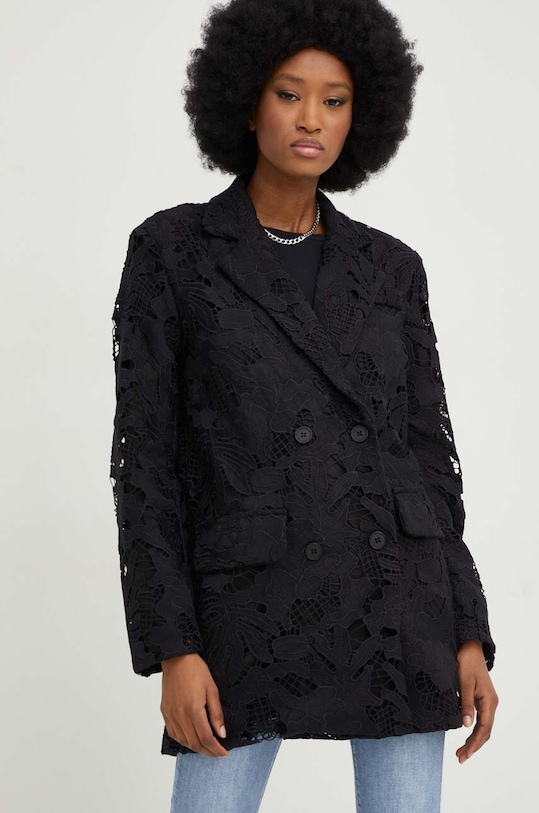 Answear Lab marynarka tkanina czarny MFS13002.db