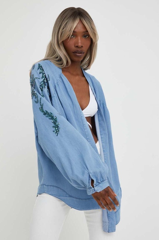 Answear Lab narzutka X kolekcja limitowana BE SHERO niebieski 32185.KK