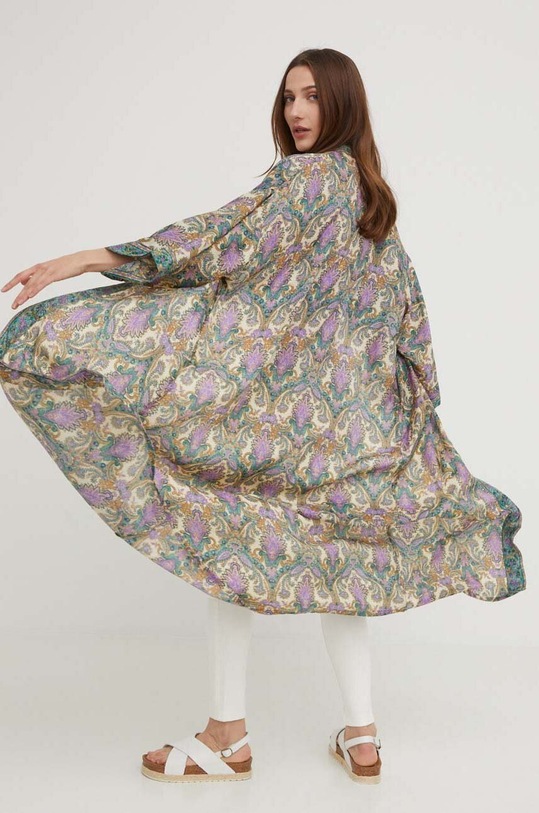 Ruházat Answear Lab selyem kimonó K02.WK zöld