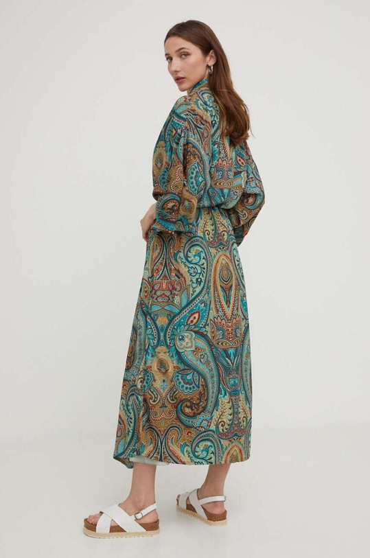 Odzież Answear Lab kimono jedwabne K04.WK zielony