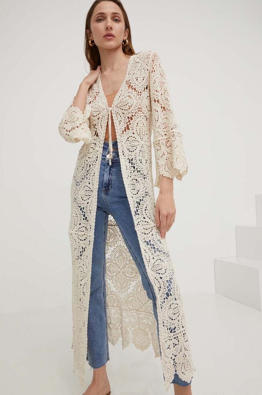 Answear Lab kimono M9078.2KK beżowy WW23