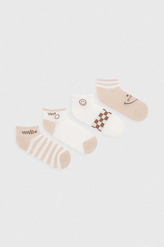 Answear Lab skarpetki 4-pack skarpetki krótkie beżowy sck10.db