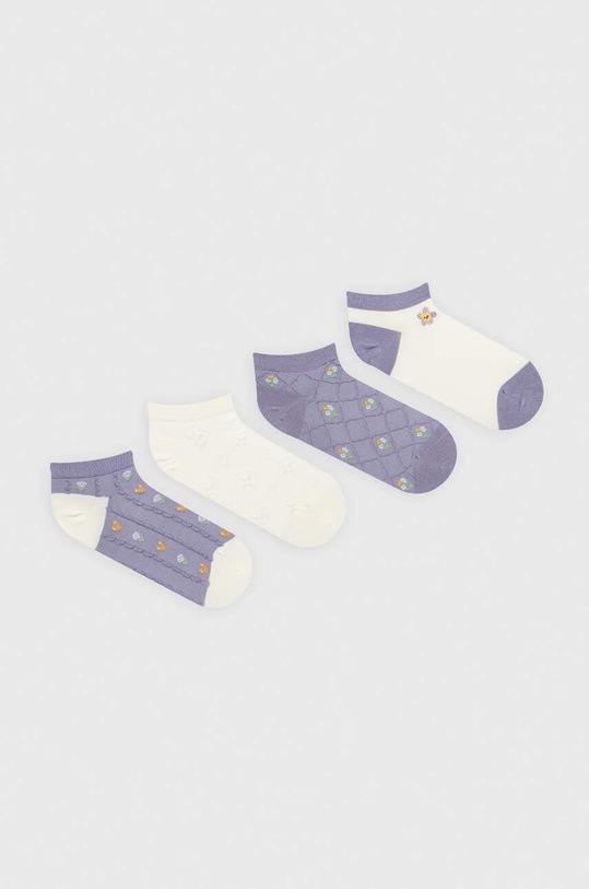 Answear Lab skarpetki 4-pack wzorzyste fioletowy sck13..DB