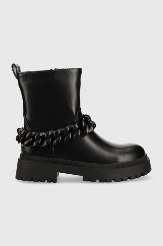 Answear Lab botki imitacja skóry licowej czarny 96030.js