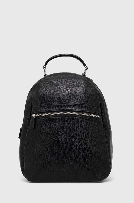 Answear Lab ghiozdan de piele uni negru 3891.js
