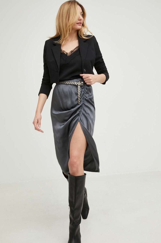 Answear Lab fustă uni gri 2016.WK