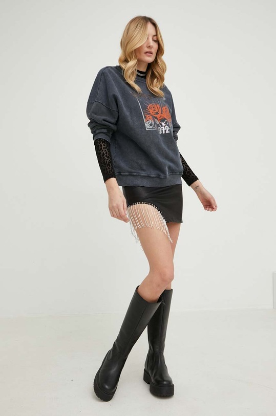 Answear Lab fustă 23658.js negru WW23