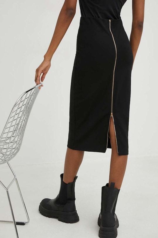 Answear Lab fustă x colecția limitată SISTERHOOD uni negru vd1367.KK