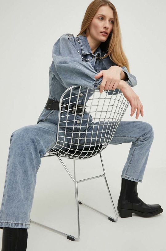 Answear Lab salopeta jeans x colecția limitată SISTERHOOD albastru 2943.1h